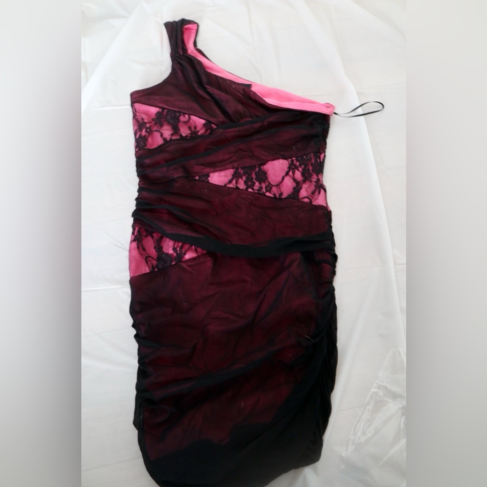 Seductions Pink and Black Dress